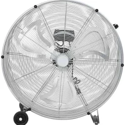 vidaXL Trommelventilator met wiel Zilver 79 x 37 x 82 cm Aluminium