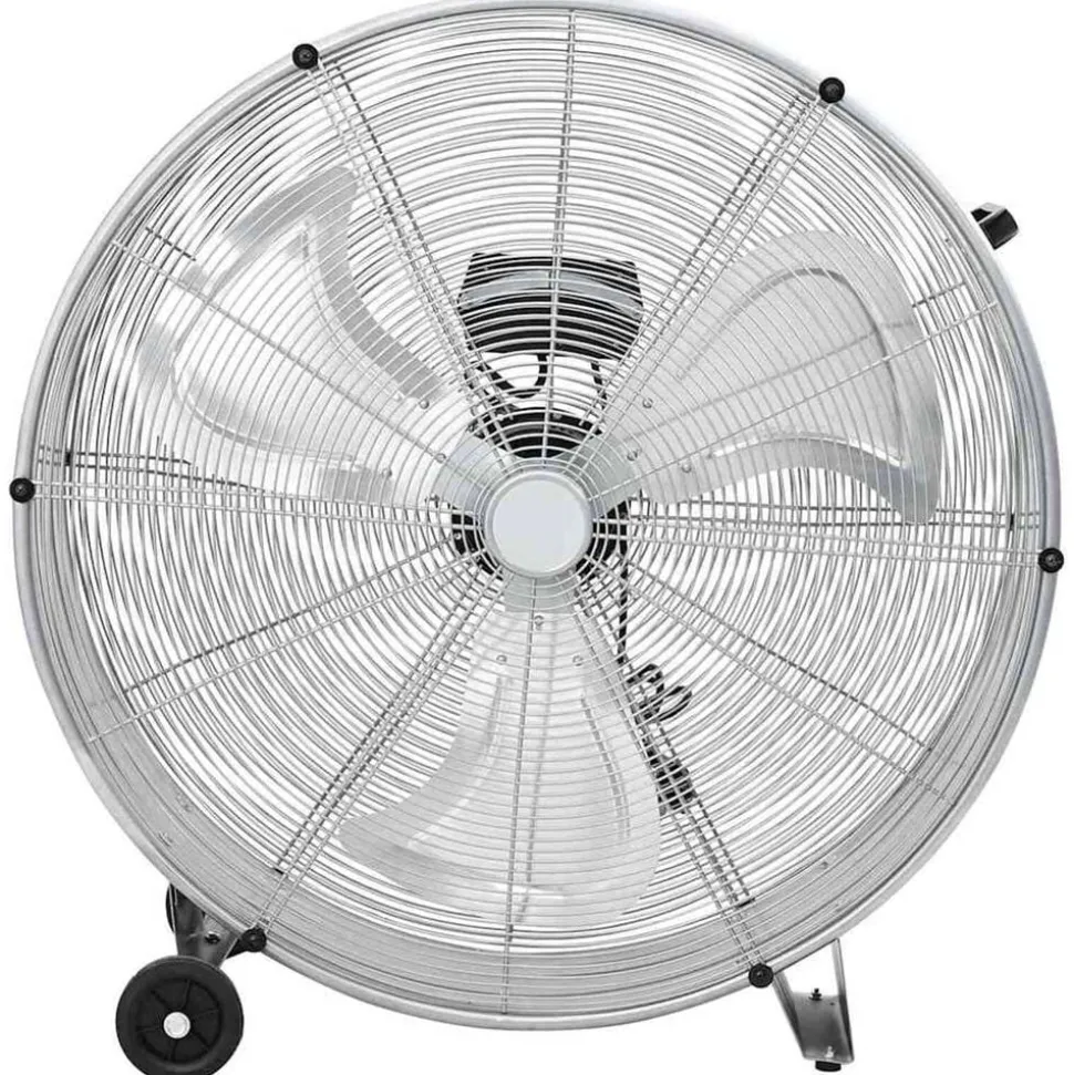 vidaXL Trommelventilator met wiel Zilver 79 x 37 x 82 cm Aluminium