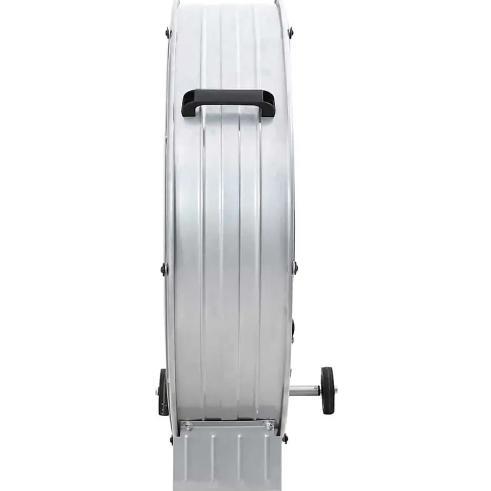 vidaXL Trommelventilator met wiel Zilver 79 x 37 x 82 cm Aluminium