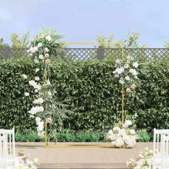 vidaXL Trouwrand Goud 150 x 49,5 x 200 cm Staal