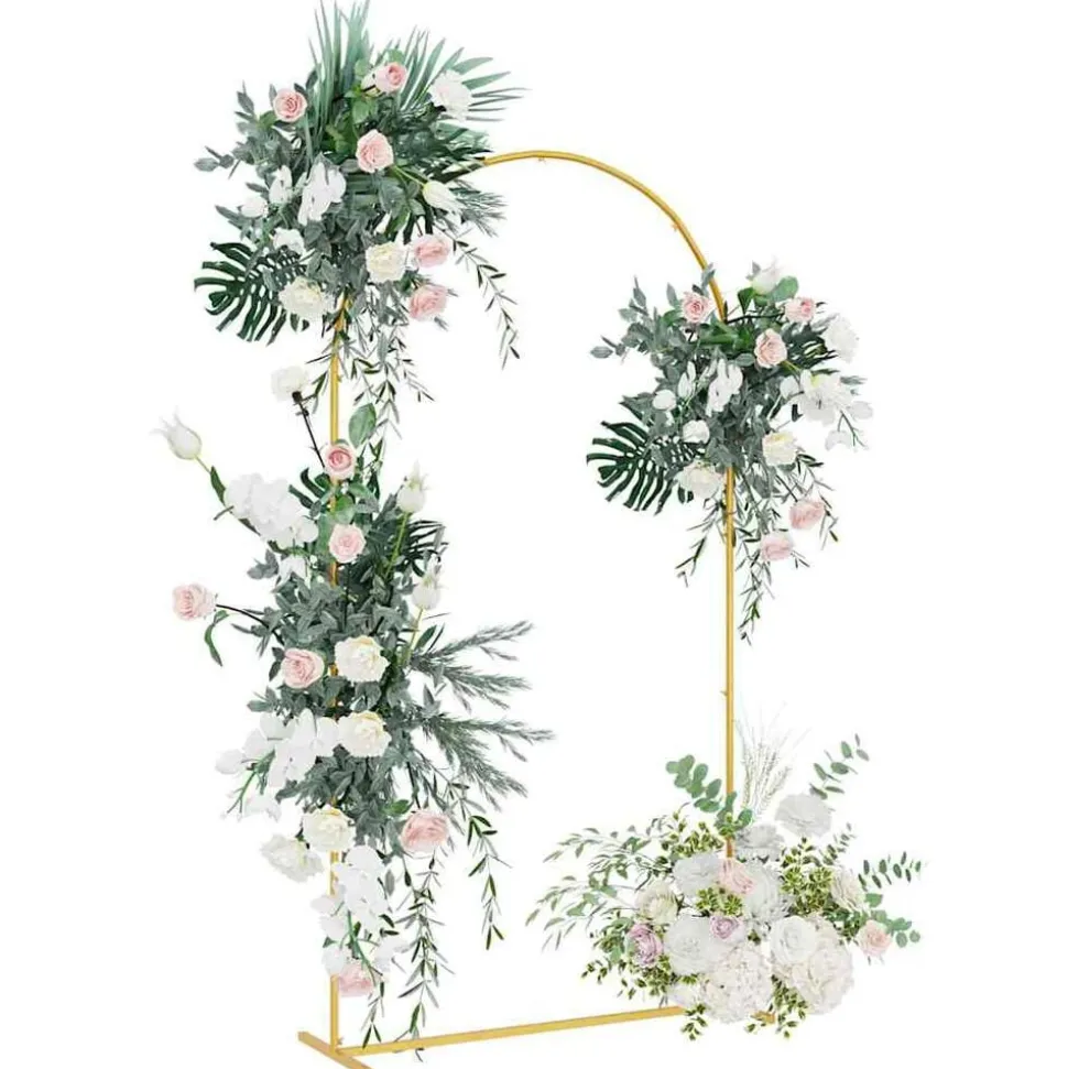 vidaXL Trouwrand Goud 100 x 39 x 200 cm Staal