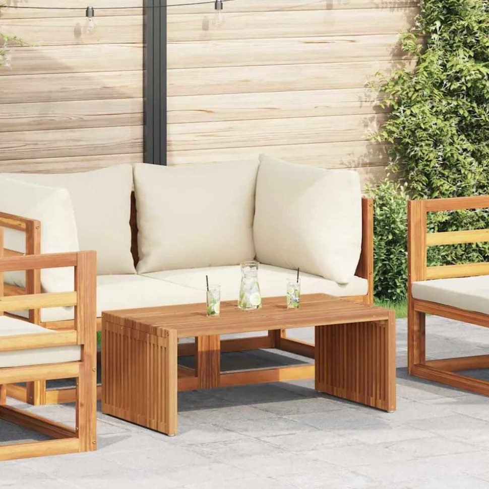 vidaXL Tuin Bijzettafel Bruin 90 x 50 x 36 cm Massief Teakhout