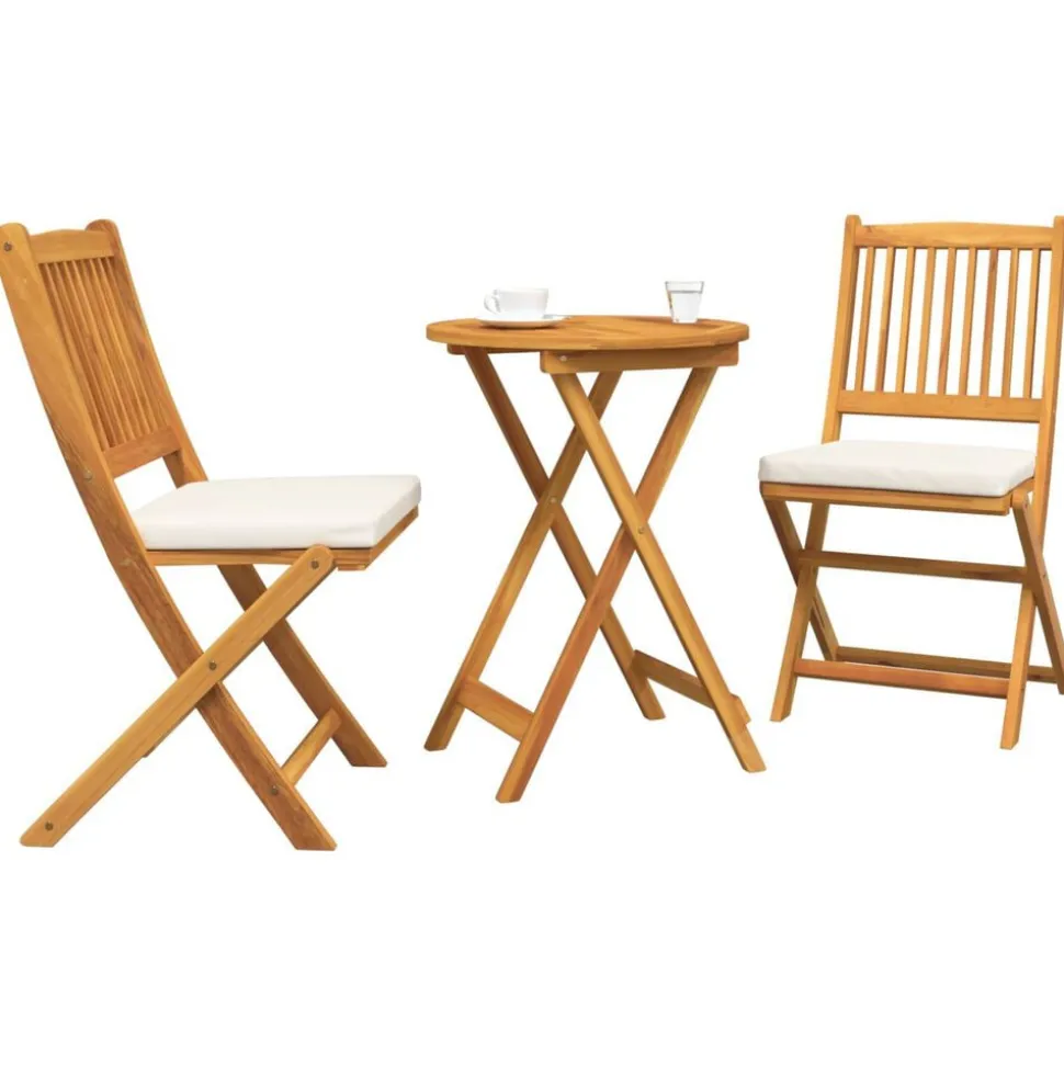 vidaXL Tuin Bistro Set 3 pcs Bruin Massief Acaciahout
