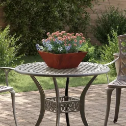 vidaXL Tuin Bloempot Roestig 35 x 35 x 15 cm Cortenstaal
