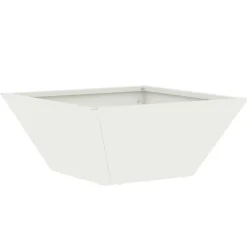 vidaXL Tuin Bloempot Wit 35 x 35 x 15 cm Koudgewalst staal