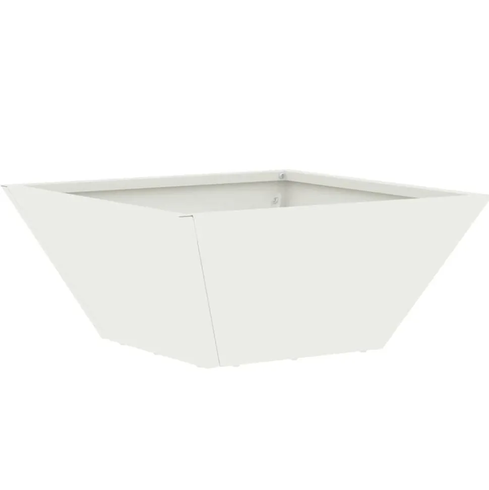 vidaXL Tuin Bloempot Wit 35 x 35 x 15 cm Koudgewalst staal