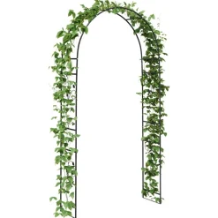vidaXL Tuin Boog Bloemen Zwart 115 x 37 x 231 cm