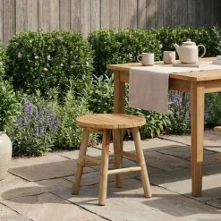vidaXL Tuin kruk Licht Bruin Ø 38 x 42 cm Bamboe