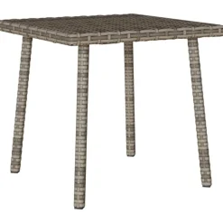 vidaXL Tuin salontafel rechthoekig 40x40x37 cm poly rattan grijs