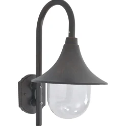 vidaXL Tuin wandlamp E27 42 cm aluminium brons