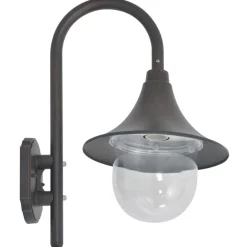 vidaXL Tuin wandlamp E27 42 cm aluminium brons