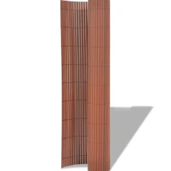 vidaXL Tuinafscheiding dubbelzijdig 90x300 cm PVC bruin