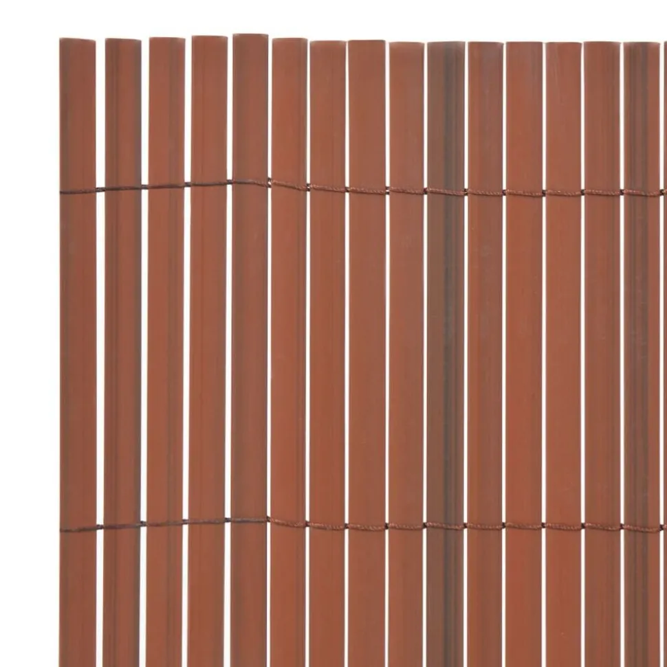 vidaXL Tuinafscheiding dubbelzijdig 90x300 cm PVC bruin