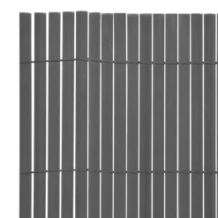 vidaXL Tuinafscheiding dubbelzijdig 90x300 cm PVC grijs