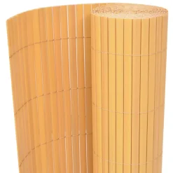vidaXL Tuinafscheiding dubbelzijdig 90x300 cm PVC geel