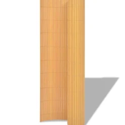 vidaXL Tuinafscheiding dubbelzijdig 90x300 cm PVC geel