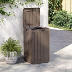 vidaXL Tuinafvalbak 38x38x65 cm polypropeen bruin