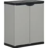 vidaXL Tuinafvalkast 68x40x85 cm polypropeen grijs en zwart