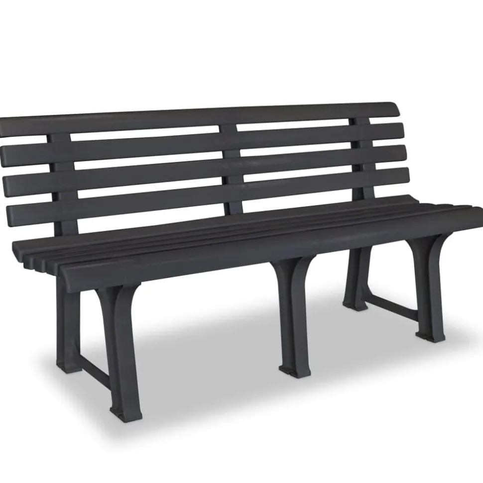 vidaXL Tuinbank 145,5 cm kunststof antraciet