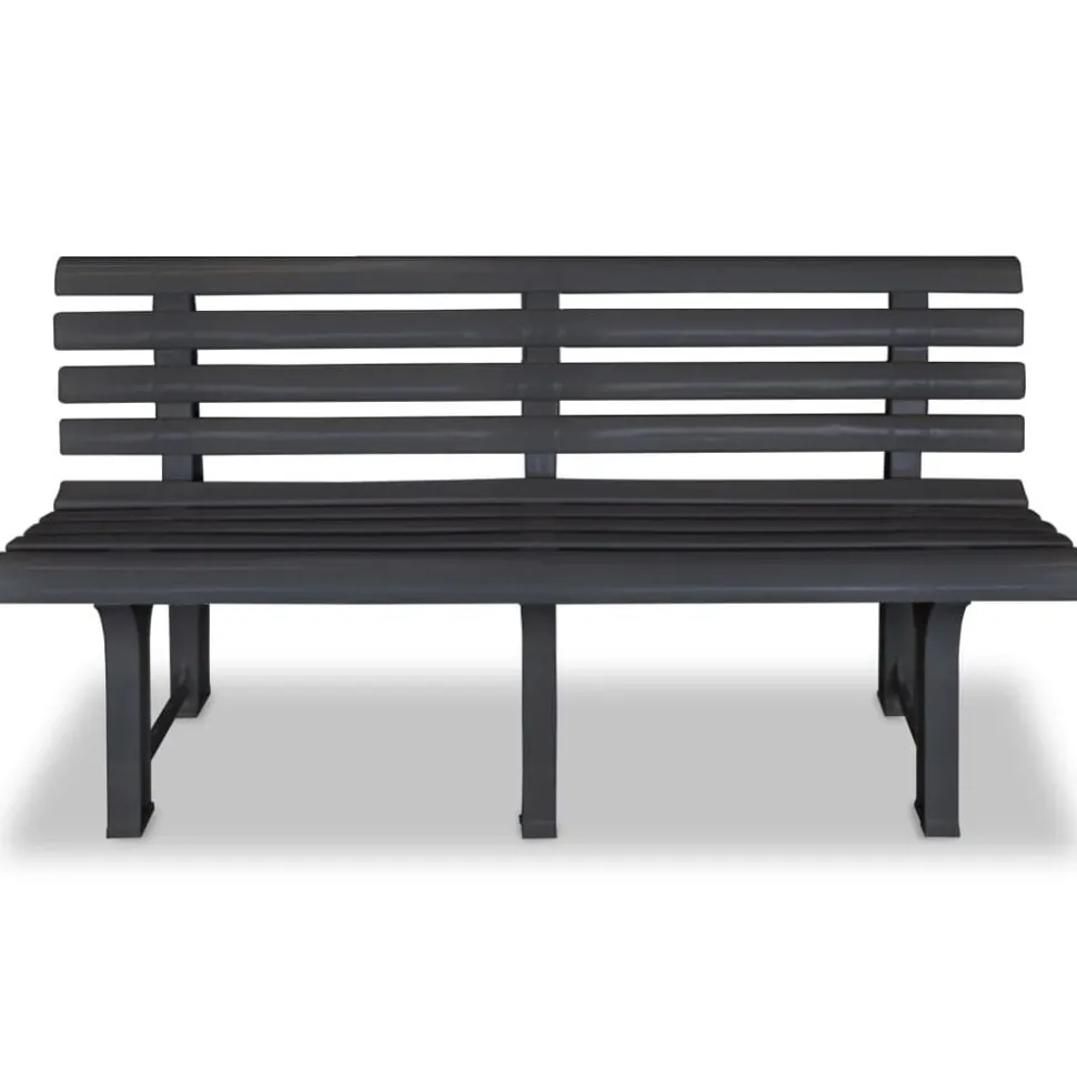 vidaXL Tuinbank 145,5 cm kunststof antraciet