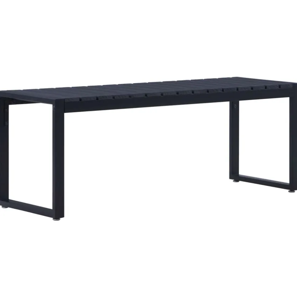 vidaXL Tuinbank 120,5 cm PS-plaat zwart