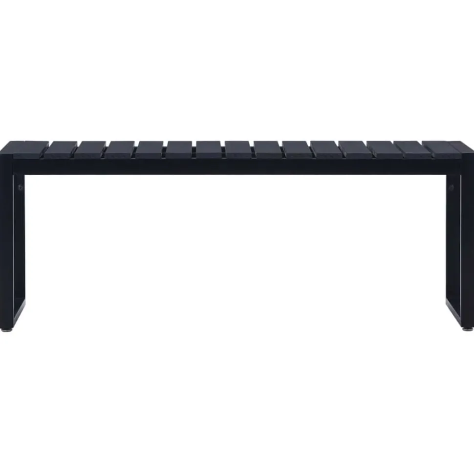 vidaXL Tuinbank 120,5 cm PS-plaat zwart