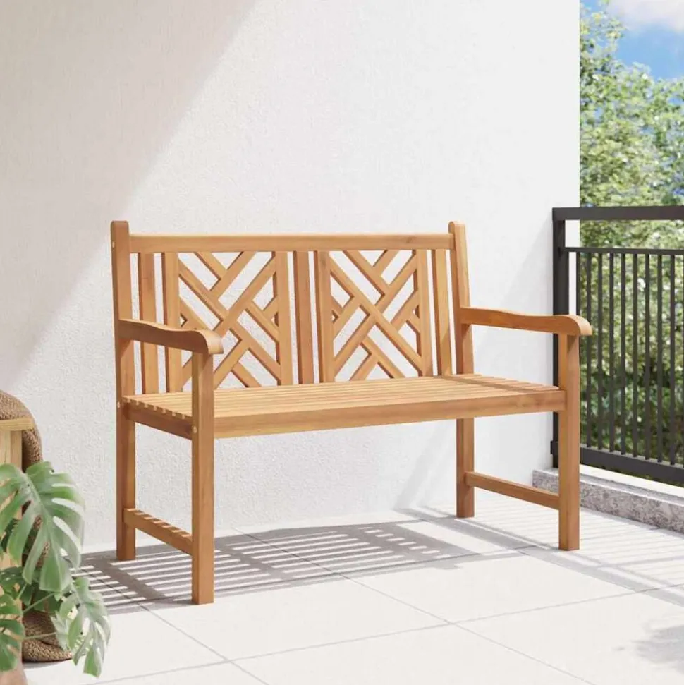 vidaXL Tuinbank 114 x 60 x 90 cm Massief Teakhout