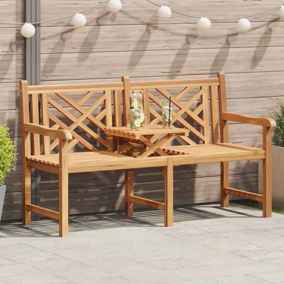 vidaXL Tuinbank 150 x 60 x 90 cm Massief Teakhout