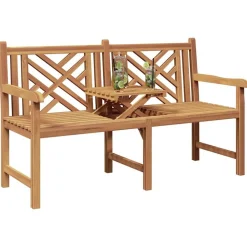 vidaXL Tuinbank 150 x 60 x 90 cm Massief Teakhout