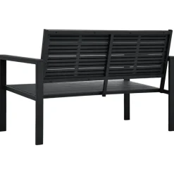 vidaXL Tuinbank hout-look 120 cm HDPE zwart