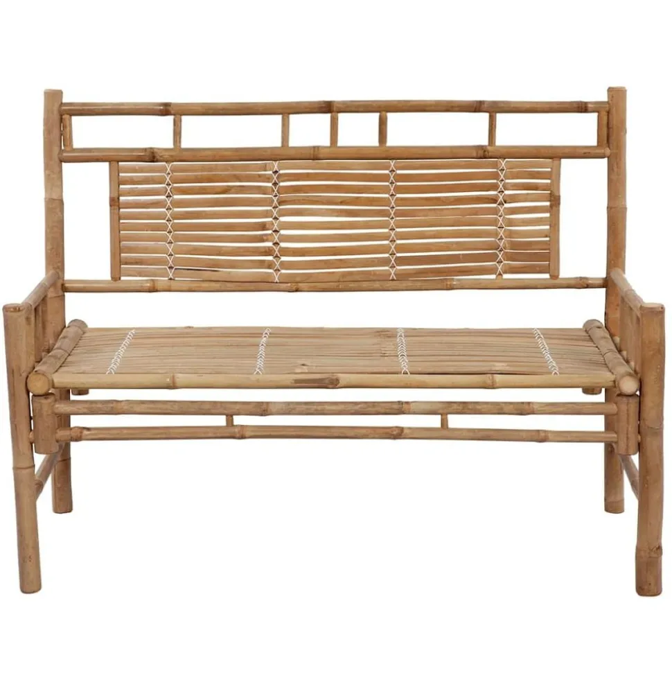 vidaXL Tuinbank met kussen 120 cm bamboe