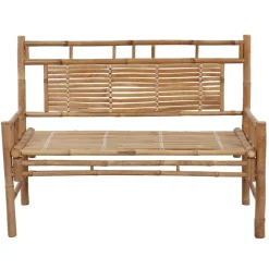vidaXL Tuinbank met kussen 120 cm bamboe