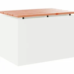 vidaXL Tuinbank Wit 60 x 40 x 43 cm Staal
