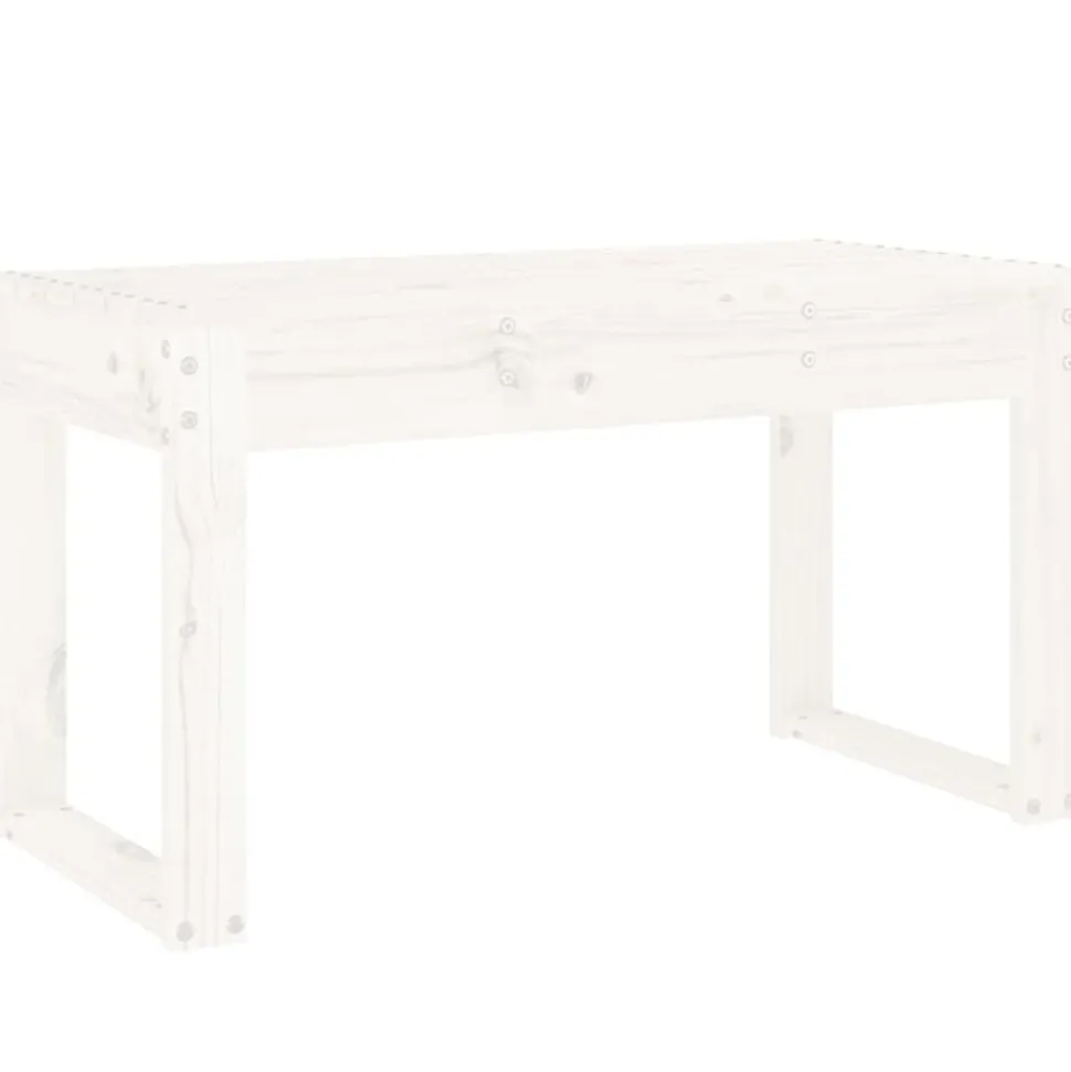 vidaXL Tuinbank 80x38x45 cm massief grenenhout wit