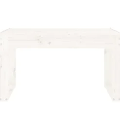 vidaXL Tuinbank 80x38x45 cm massief grenenhout wit
