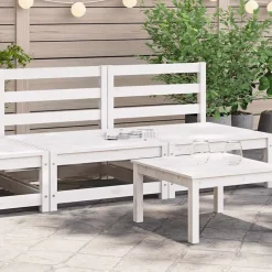 vidaXL Tuinbank zonder armleuningen 2 st 70x70x67 cm grenenhout wit