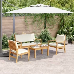 vidaXL Tuinbankenset 4 pcs Bruin 120 x 65,5 x 79 cm Massief Acaciahout