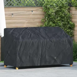 vidaXL Tuinbankhoes Zwart 165 x 70 x 65 / 94 cm 600D Oxford Stof