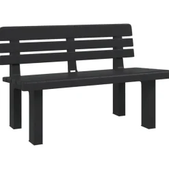 vidaXL Tuinbankje 110x52x71 cm polypropeen antracietkleurig
