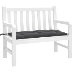 vidaXL Tuinbankkussen 100x50x7 cm stof gemêleerd antracietkleurig