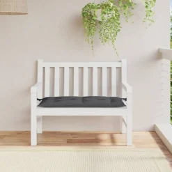 vidaXL Tuinbankkussen 100x50x7 cm stof gemêleerd antracietkleurig
