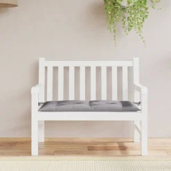vidaXL Tuinbankkussen 110x50x7 cm stof grijs