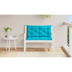 vidaXL Tuinbankkussens 2 st 100x50x7 cm stof turquoise