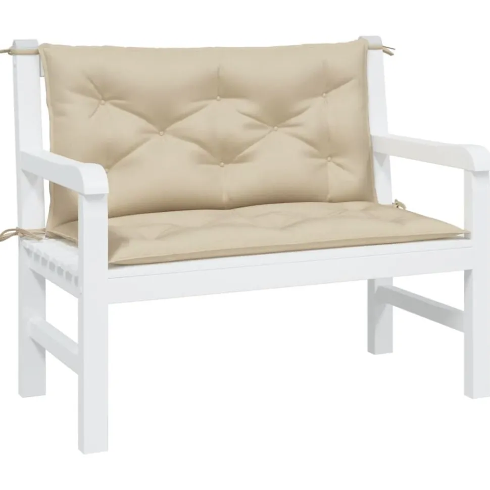 vidaXL Tuinbankkussens 2 st 100x50x7 cm oxford stof beige