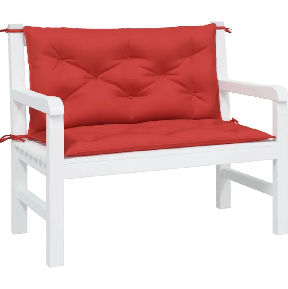 vidaXL Tuinbankkussens 2 st 100x50x7 cm oxford stof rood