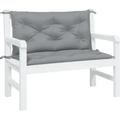 vidaXL Tuinbankkussens 2 st 100x50x7 cm oxford stof grijs