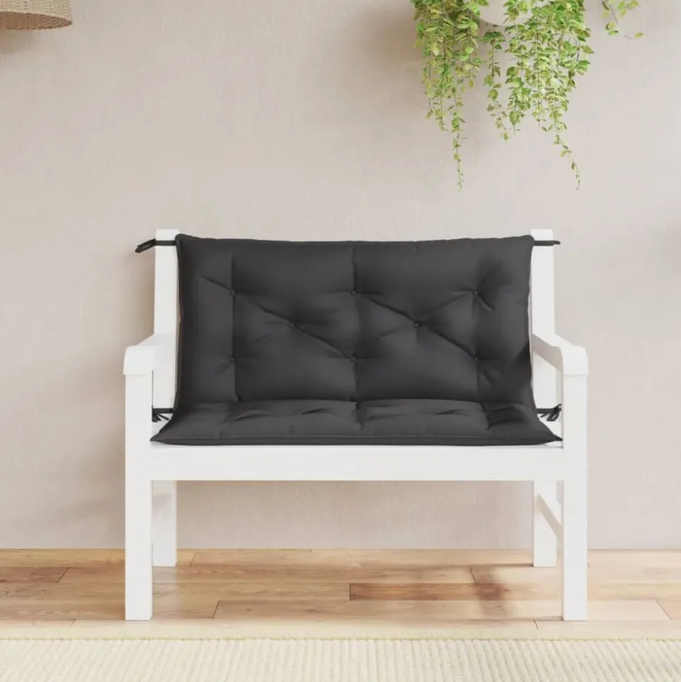 vidaXL Tuinbankkussens 2 st 100x50x7 cm oxford stof zwart