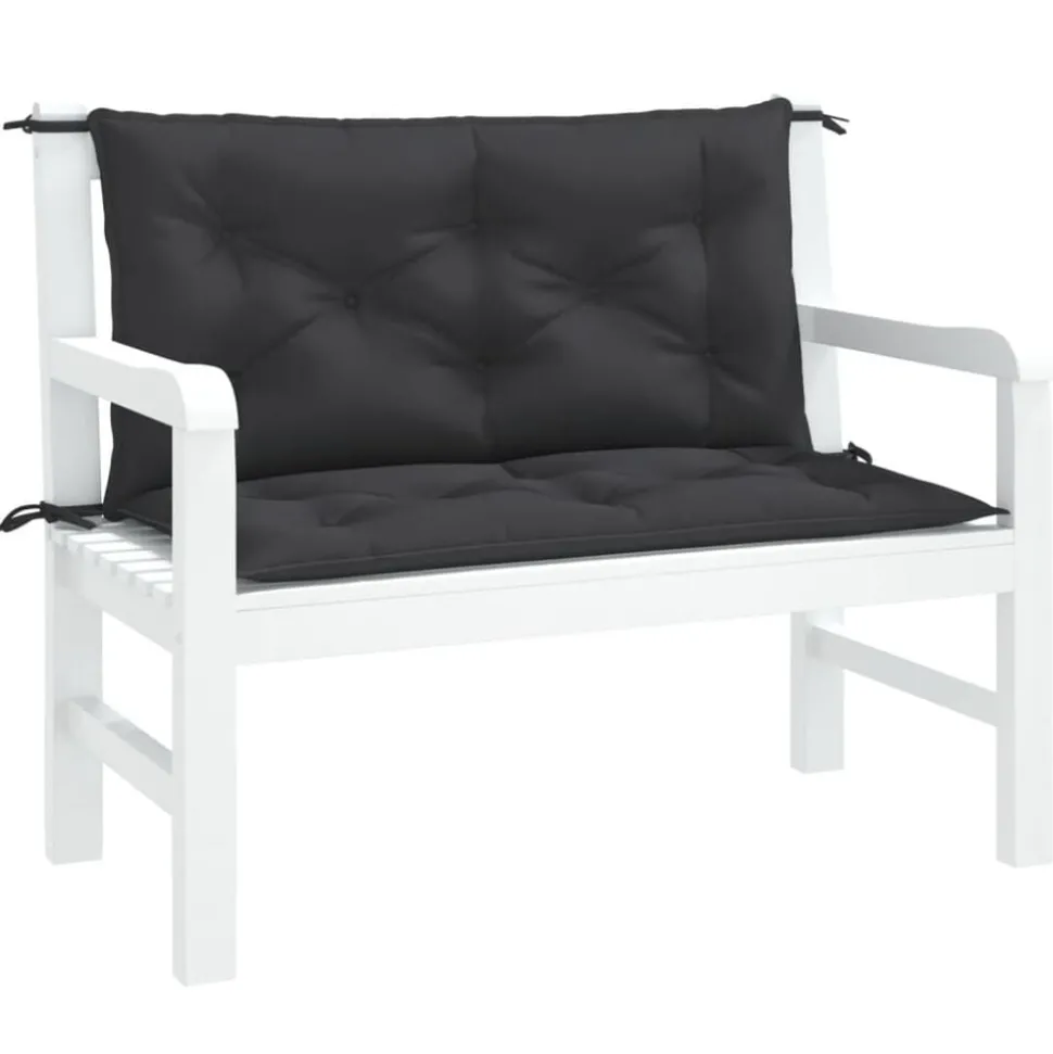 vidaXL Tuinbankkussens 2 st 100x50x7 cm oxford stof zwart