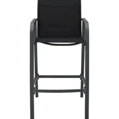 vidaXL Tuinbarstoelen 2 st textileen zwart