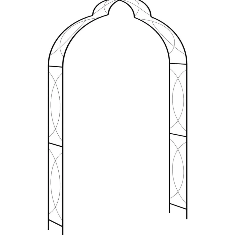 vidaXL Tuinboog 150x34x240 cm ijzer zwart